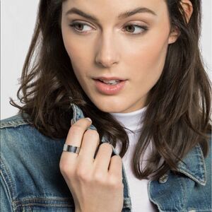 Baublebar Silver Cigar Band Ring